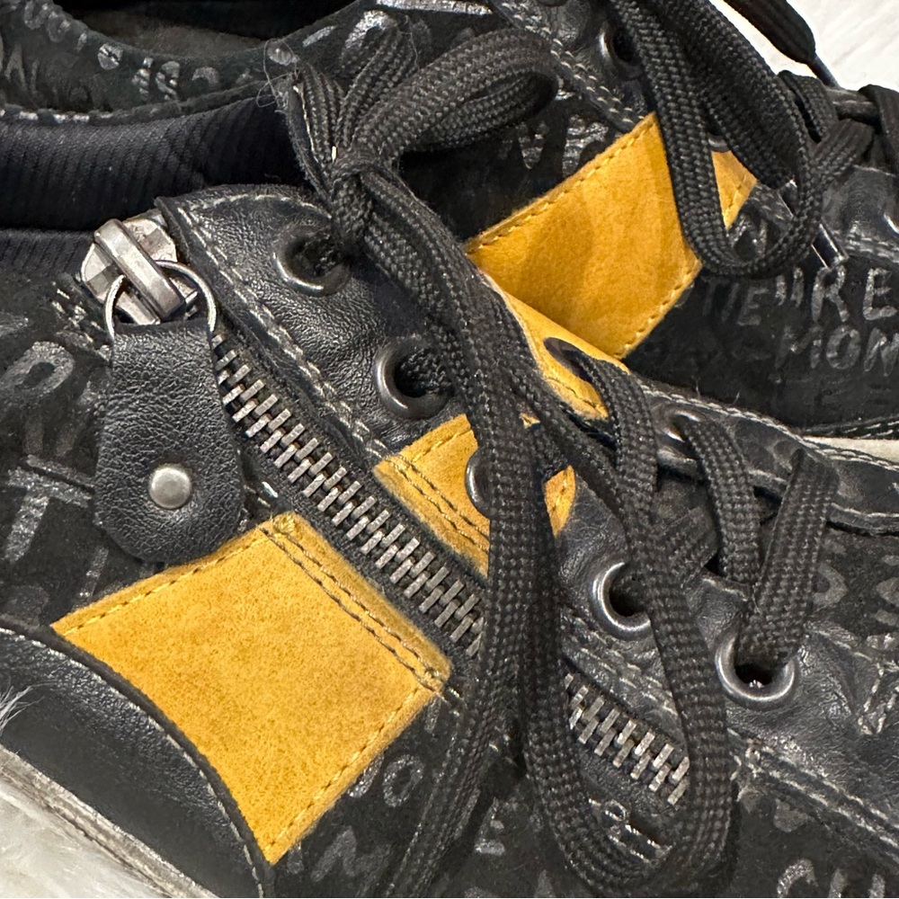 Remonte Tennis Shoes Sneakers Black Yellow - Picture 3 of 7